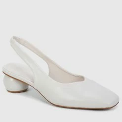 Milliotandco Shoes Earth Edit Jacklyn Square Toe Heels (White)