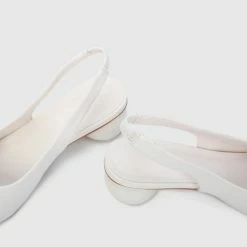 Milliotandco Shoes Earth Edit Jacklyn Square Toe Heels (White)