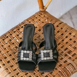 Milliotandco Dindraine Open Toe Wedges (Black)
