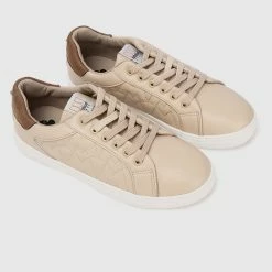 Milliot & Co Disney Mickey Spiritual Rounded Toe Sneakers (Nude) Shoes