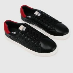 Milliot & Co Shoes Disney Mickey Spiritual Rounded Toe Sneakers (Black)