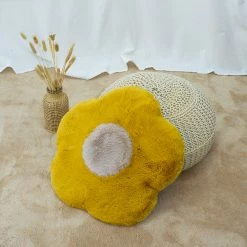 Milliotandco Flower Power Seat Cushion (Yellow) The Home Edit