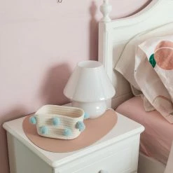 Milliotandco The Home Edit Pom Pom Large Multi Purpose Woven Storage Basket (White)