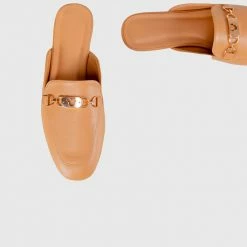 Milliotandco Disney Mickey Incredible Square Toe Slip On Mules (Brown) Shoes