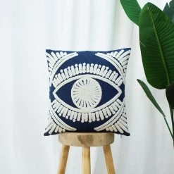 Milliotandco Bodie 45cm X 45cm Embroidered Cushion Cover (Black) The Home Edit