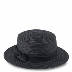 Milliot & Co Accessories Shelby Straw Hat (Black)