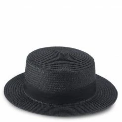 Milliot & Co Accessories Shelby Straw Hat (Black)