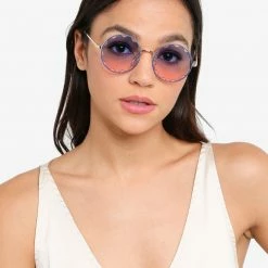 Milliotandco Yvonne Round Sunglasses - Blue Multi Accessories