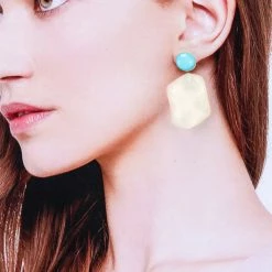 Milliotandco Accessories 2-In-1 Talia Earrings Set - Dark Olive Green