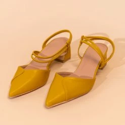 Milliotandco Potion Pointed Toe Heels (Tan) Shoes