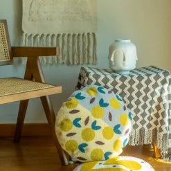 Milliotandco The Home Edit Liv Round Cushion (Yellow)