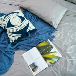 Milliotandco Bodie 45cm X 45cm Embroidered Cushion Cover (Black) The Home Edit