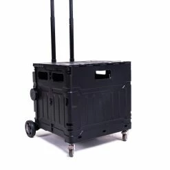 Milliotandco Sven Portable Folding Trolley Shopping Cart 80L (Black)
