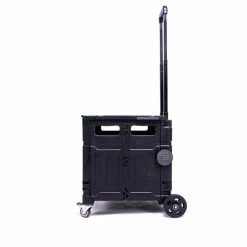 Milliotandco Sven Portable Folding Trolley Shopping Cart 80L (Black)
