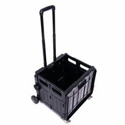 Milliotandco Sven Portable Folding Trolley Shopping Cart 80L (Black)