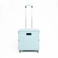 Milliotandco Sven Portable Folding Trolley Shopping Cart 75L (Light Green) The Home Edit