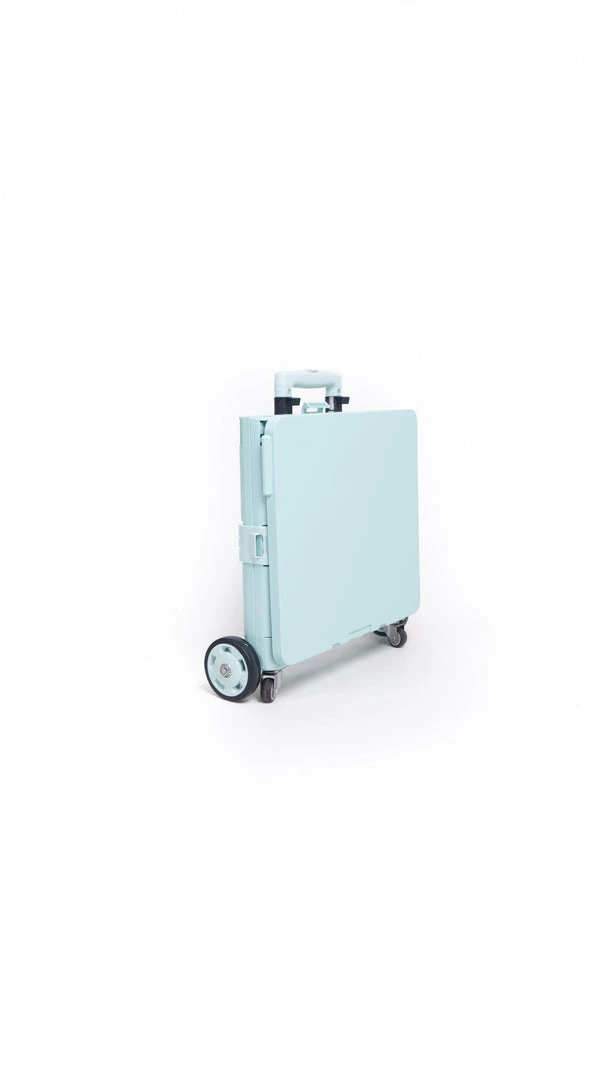 Milliotandco Sven Portable Folding Trolley Shopping Cart 75L (Light Green) The Home Edit