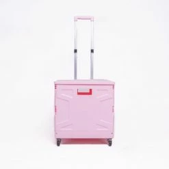 Milliotandco Sven Portable Folding Trolley Shopping Cart 75L (Pink) The Home Edit