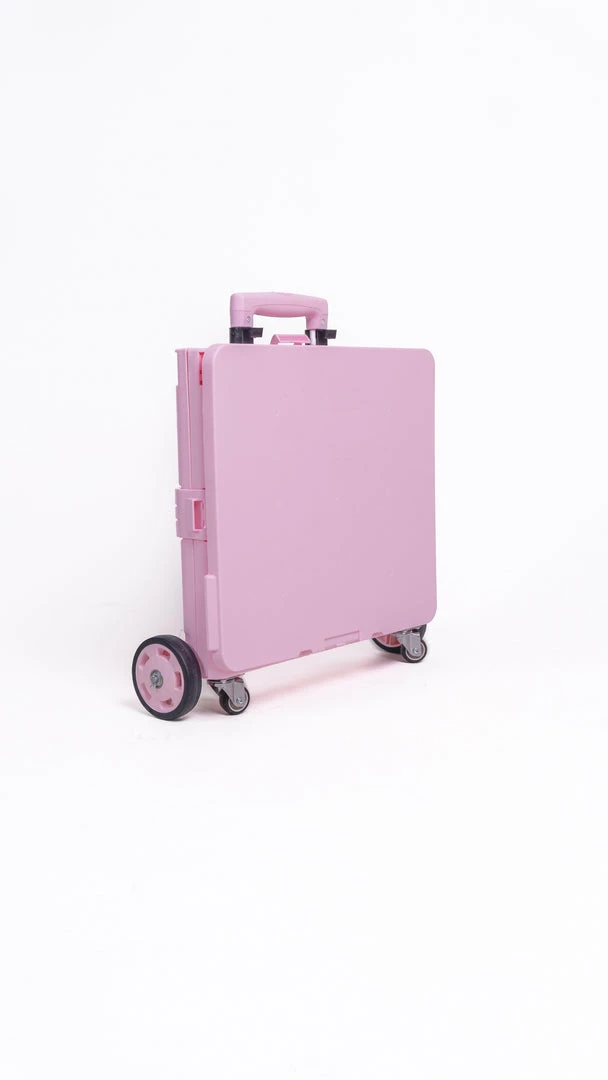 Milliotandco Sven Portable Folding Trolley Shopping Cart 75L (Pink) The Home Edit