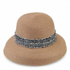 Milliot & Co Iris Straw Hat (Khaki) Accessories