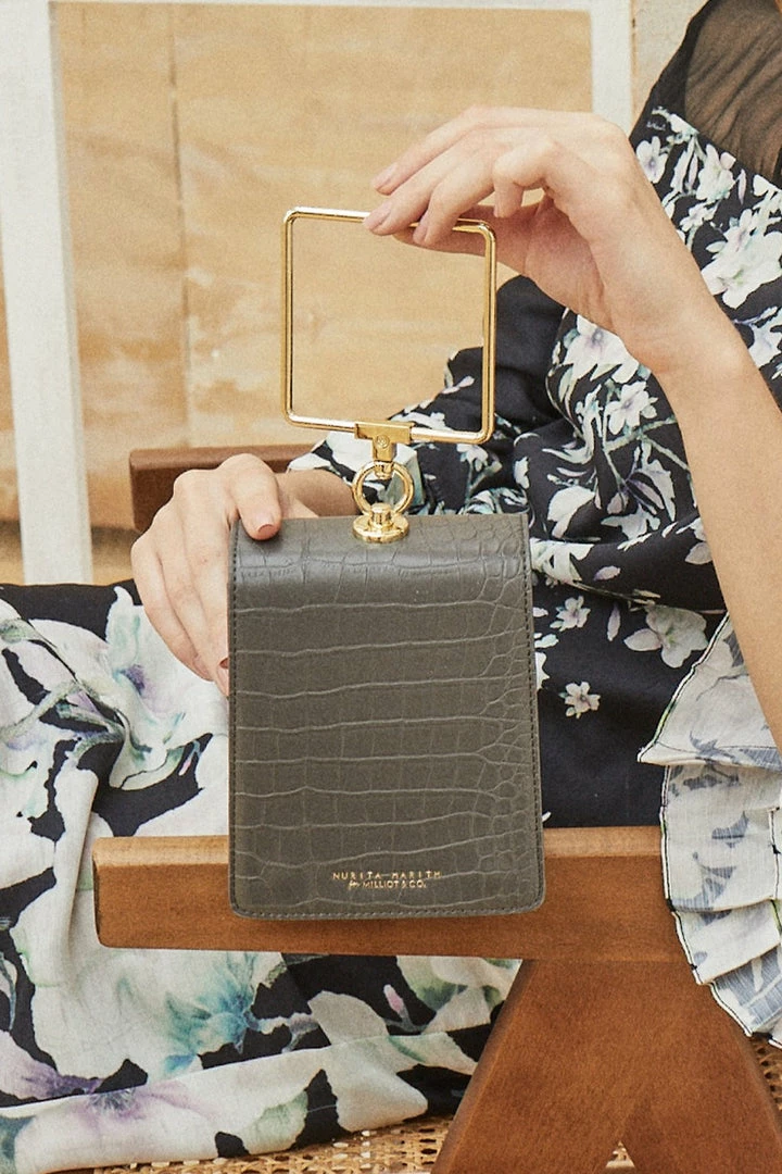 Milliotandco Bags Nurita Harith Nubia Top Handles Bag (Grey)