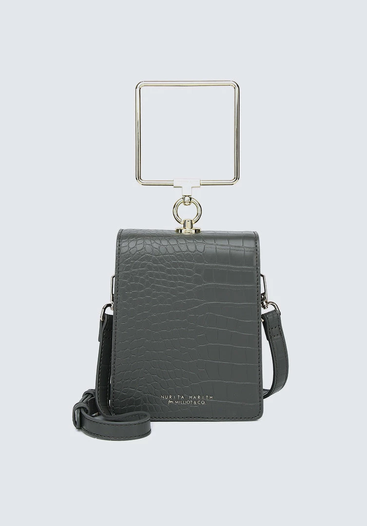 Milliotandco Bags Nurita Harith Nubia Top Handles Bag (Grey)