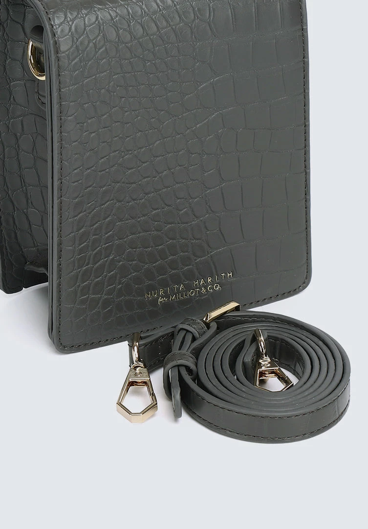 Milliotandco Bags Nurita Harith Nubia Top Handles Bag (Grey)