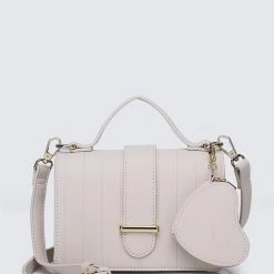Milliotandco Sweetheart Top Handle Bag (Beige) Bags
