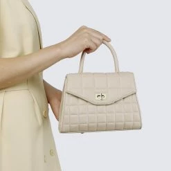 Milliotandco La Mode Top Handle Bag (Beige) Bags