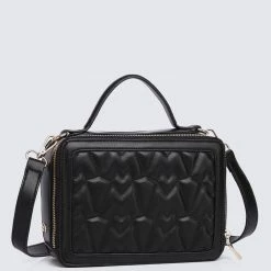 Milliotandco Disney Mickey Sparkle Top Handle Bag (Black) Bags