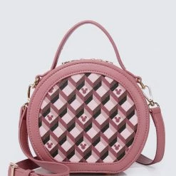 Milliotandco Disney Mickey You're So Fine Top Handle Bag (Pale Red Violet) Bags