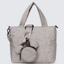 Milliotandco Disney Mickey Never Stop Dreaming Tote Bag (Khaki) Bags