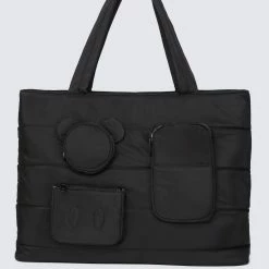 Milliotandco Disney Mickey Keep On Believing Tote Bag (Black) Bags