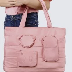 Milliotandco Disney Mickey Keep On Believing Tote Bag (Pink) Bags