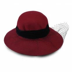 Milliot & Co Alexis Bucket Hat (Maroon) Accessories