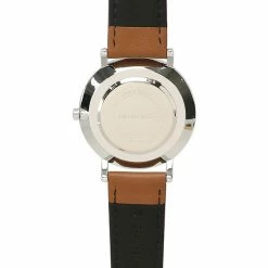 Milliotandco Greysen Silver Leather Strap Watch (Brown) Accessories