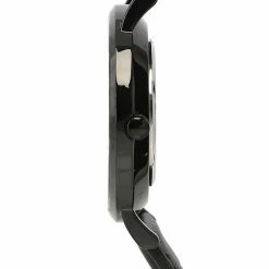 Milliotandco Coen Black Leather Strap Watch (Black)