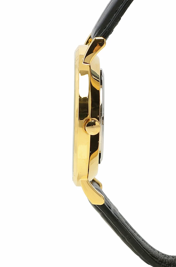 Milliotandco Accessories Coen Gold Leather Strap Watch (Charcoal)