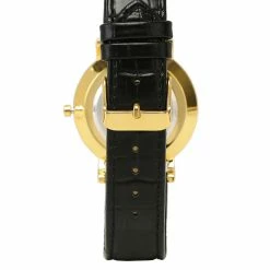 Milliotandco Accessories Coen Gold Leather Strap Watch (Charcoal)