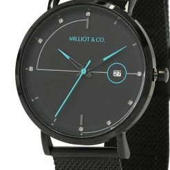 Milliotandco Accessories Coen Black Mesh Strap Watch (Iron)