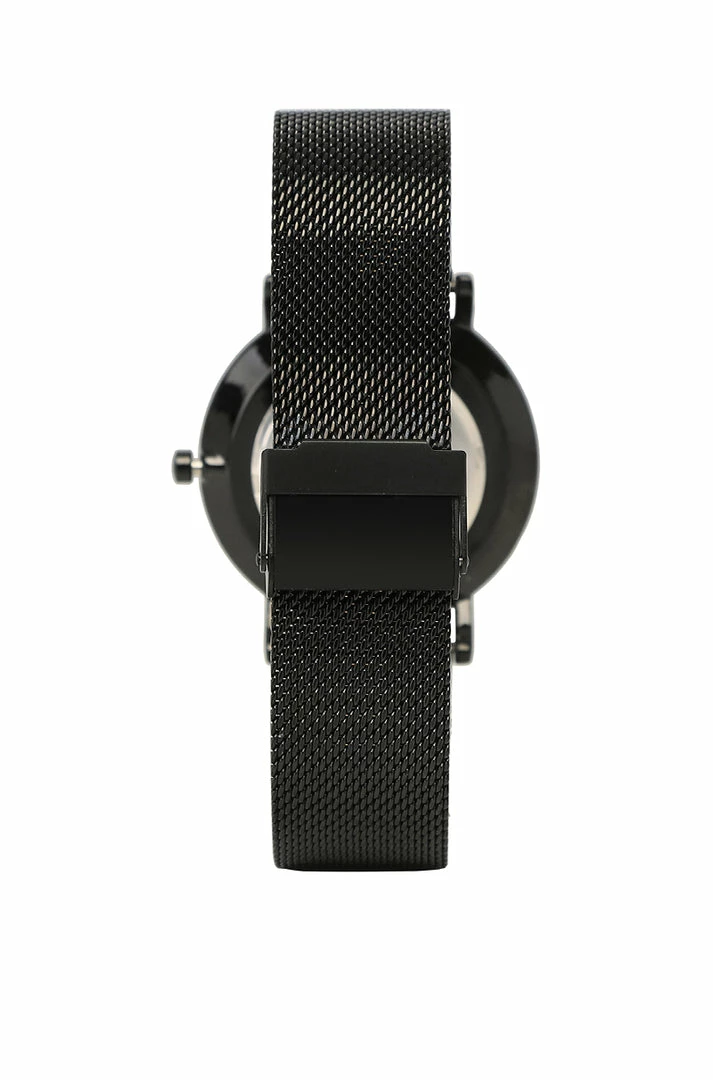 Milliotandco Accessories Coen Black Mesh Strap Watch (Iron)