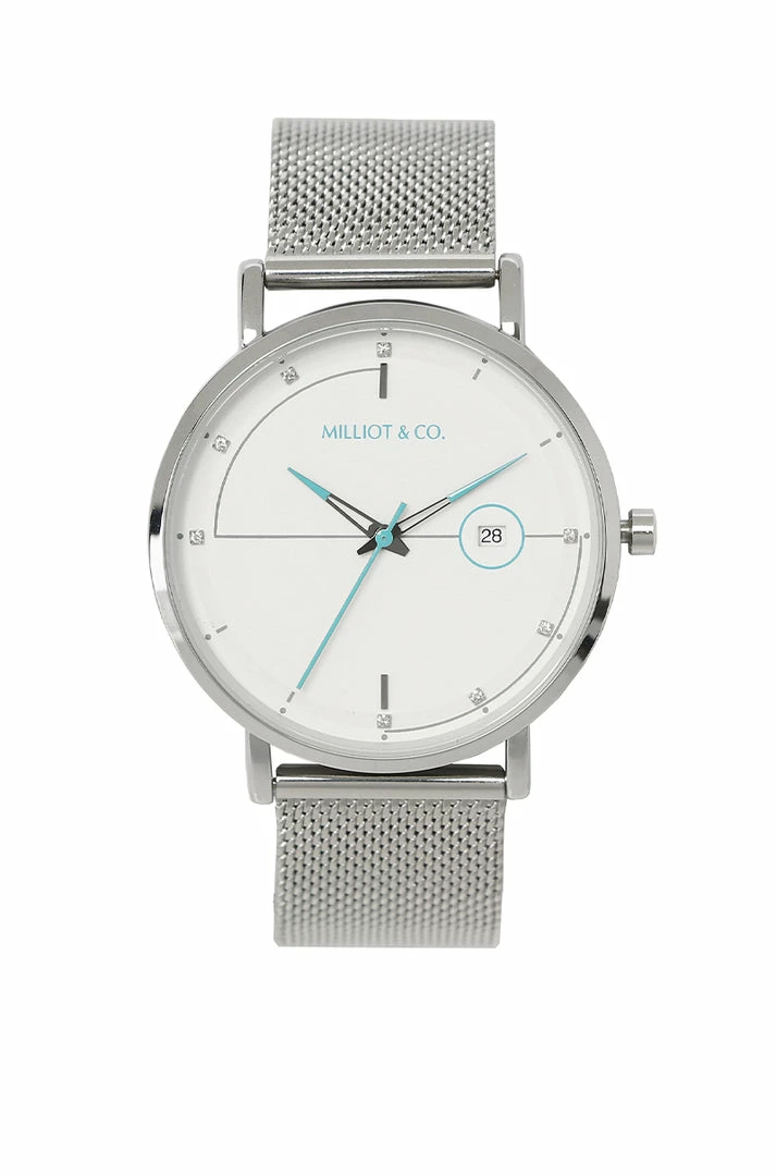 Milliotandco Coen Silver Mesh Strap Watch (Silver) Accessories