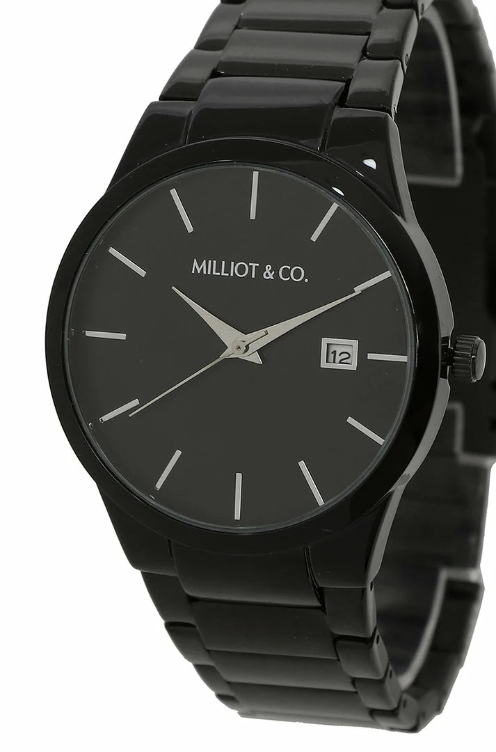 Milliotandco Brayson Black Stainless Steel Strap Watch (Iron)