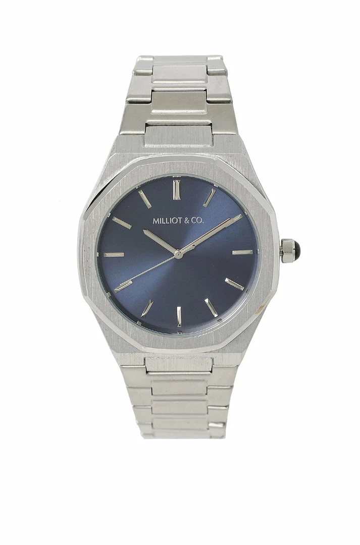 Milliotandco Accessories Brenden Silver Stainless Steel Strap Watch (Silver)