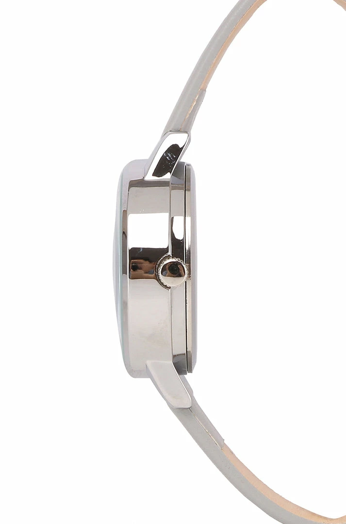 Milliotandco Andy Silver Leather Strap Watch (Grey) Accessories