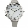Milliotandco Accessories Cynthia Silver Leather Strap Watch (Bone)