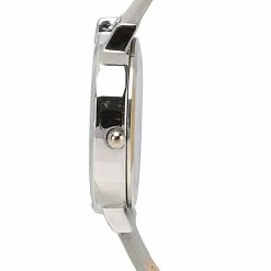 Milliotandco Accessories Cynthia Silver Leather Strap Watch (Bone)