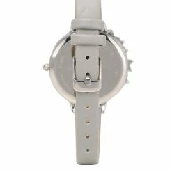 Milliotandco Accessories Cynthia Silver Leather Strap Watch (Bone)