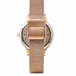 Milliotandco Zoey Rose Gold Mesh Strap Watch Set (Salmon)