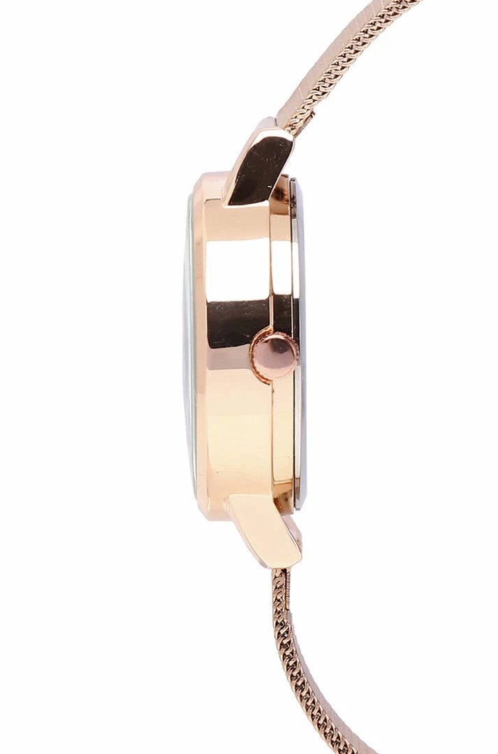 Milliotandco Fiona Rose Gold Mesh Strap Watch (Salmon)
